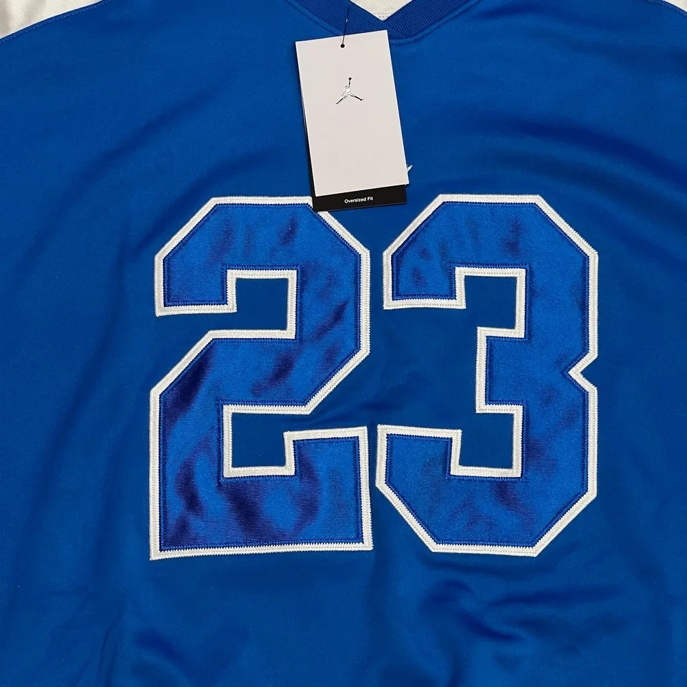 Nike Air Jordan Brooklyn Collegiate Hockey Jersey Blue Men's Sz M HV0109-459